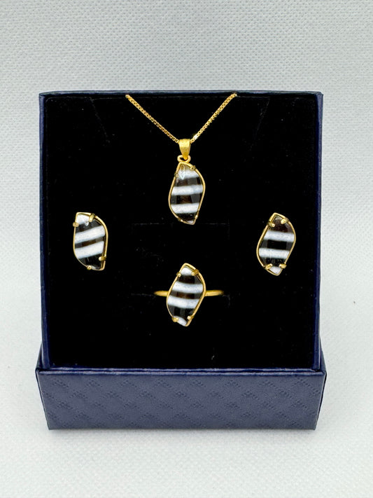 Dzi beads jewelry set