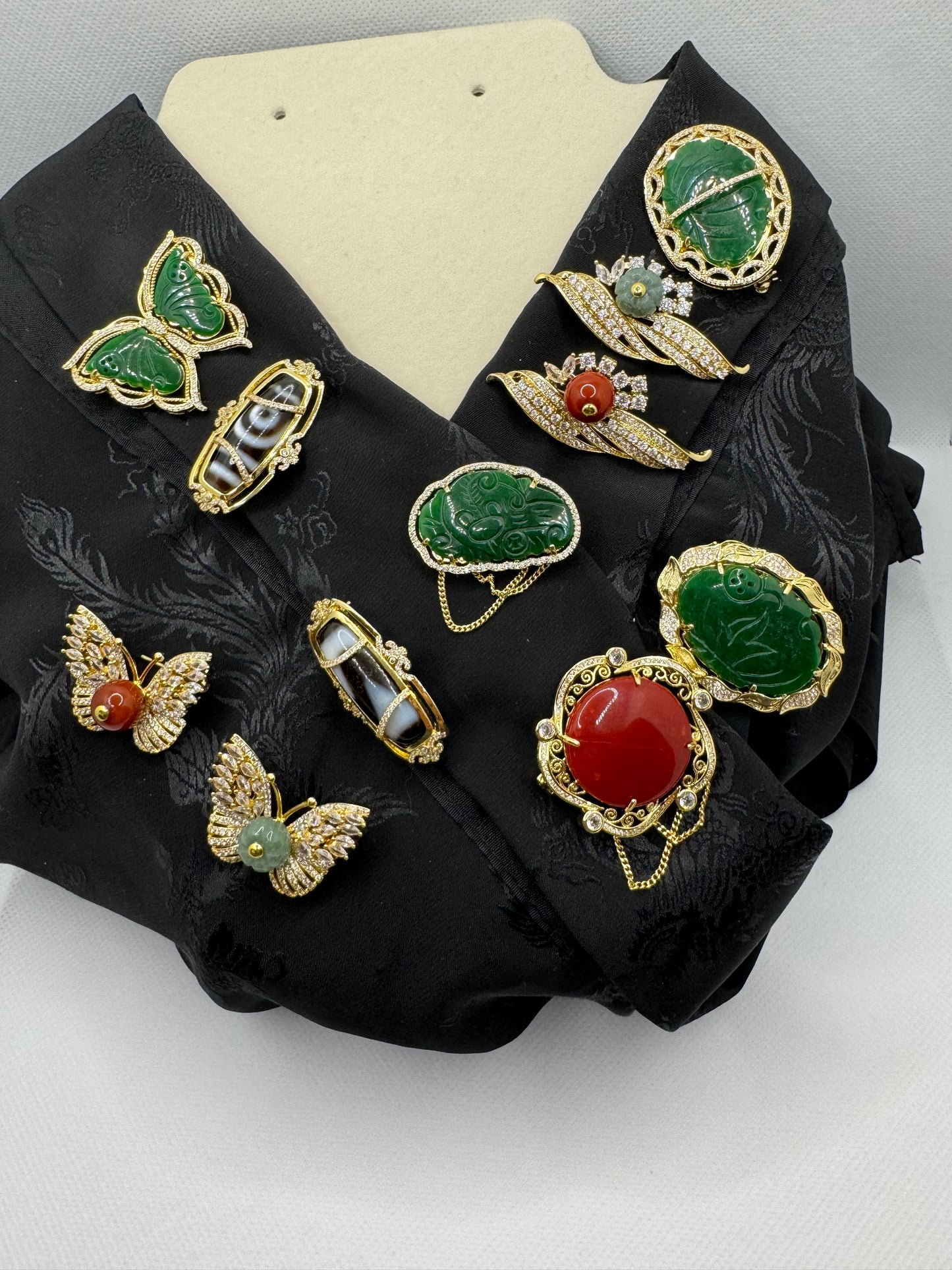 Luxury Jade brooch