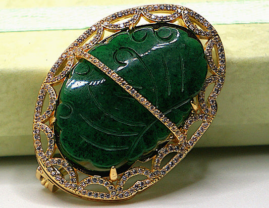 Luxury Jade brooch