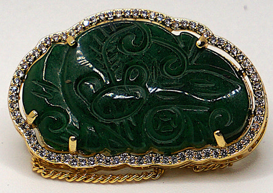 Luxury Jade brooch