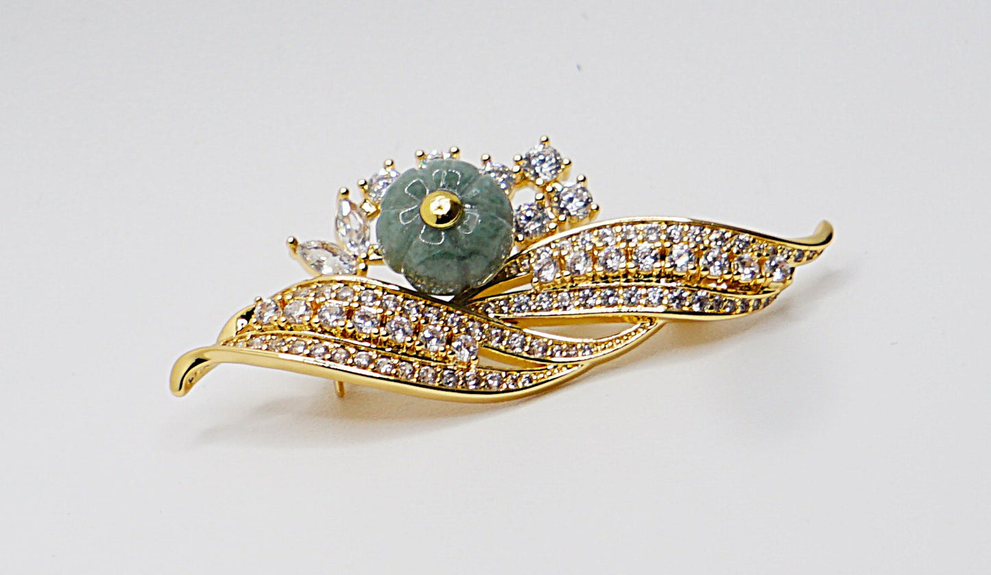 Luxury Jade brooch