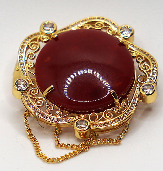 Coral brooch