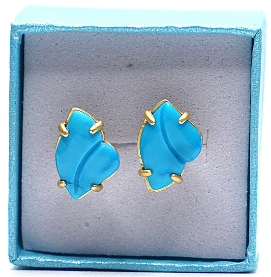 Natural turquoise stud Earring