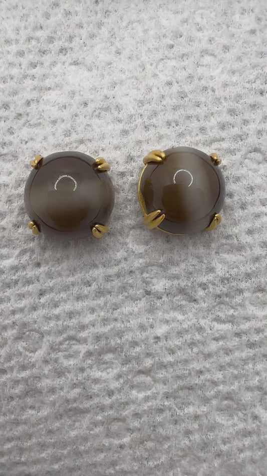 Dzi bead earring