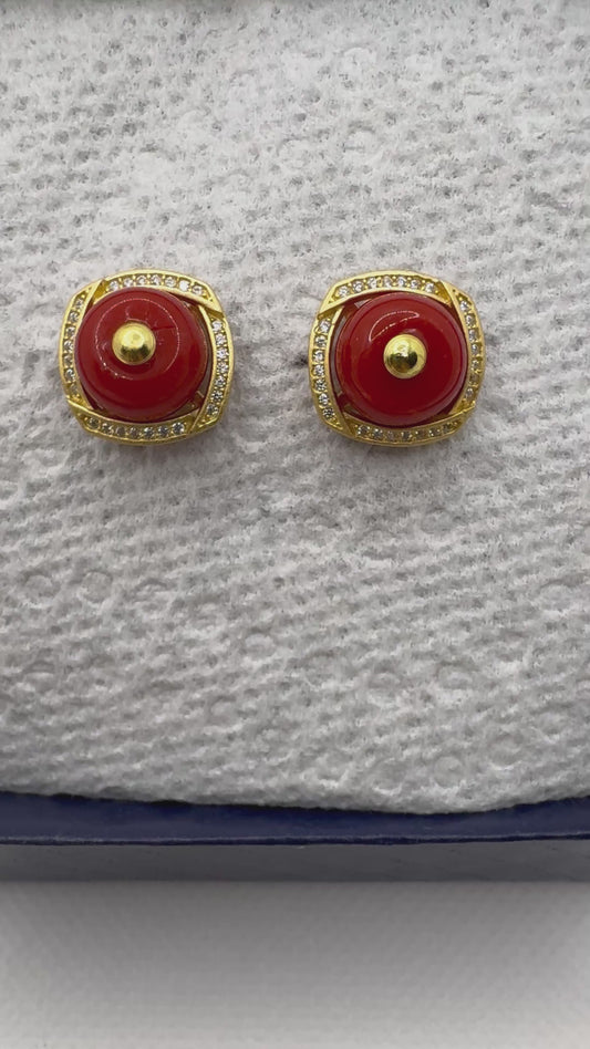 Coral earring