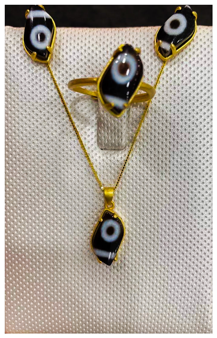 One eye dzi jewelry set —limited edition
